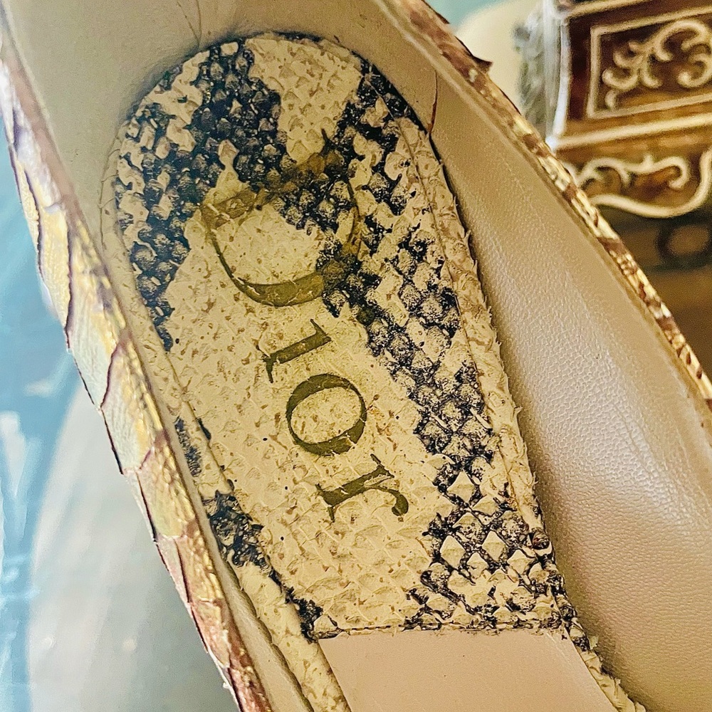 Christian Dior Python Leather Embossed Peep Toe Shoes - Picture 14 of 16